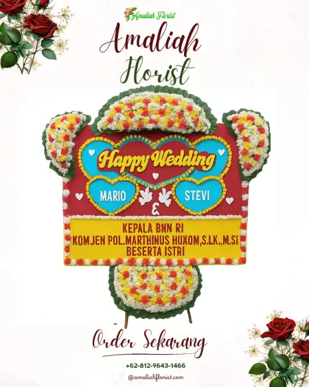 Papan Bunga Pernikahan Borowetan